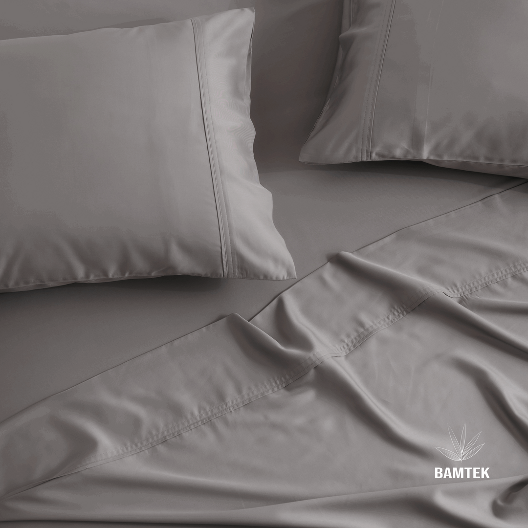 Bamtek 100% Bamboo Sheets Queen Size Bed Soft Luxury Bed Sheets